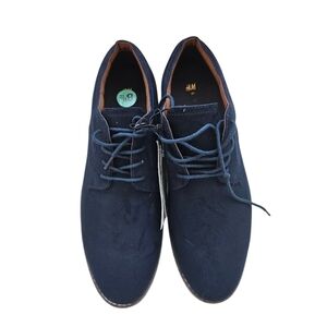 NWT H&M Men's Deep Blue Seude Oxfords